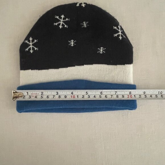 Let It Snow Snowman Knit Beanie Knit Hat One Size Fits Most Winter Hat - Picture 5 of 5